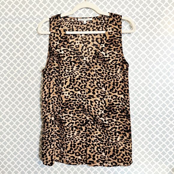 DANIEL RAINN Leopard Print Sleeveless Swing Tank, L - Picture 8 of 8